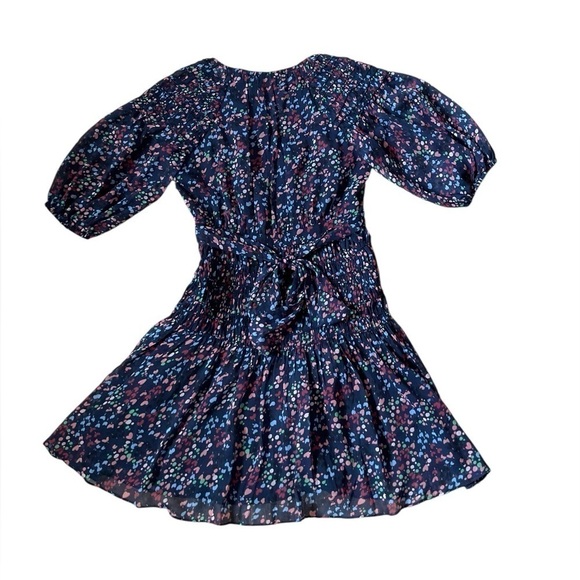 #43 NWT Ted Baker Casadee Smock Panel Wrap Mini Dress in Dark Navy - Picture 7 of 8